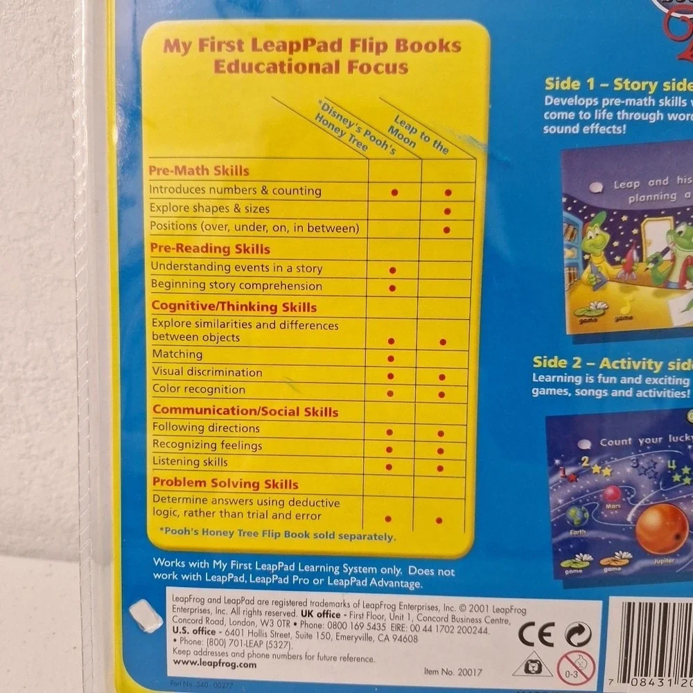 NEW Leap Frog My First LeapPad Leap to the Moon Book Cartridge SEALED